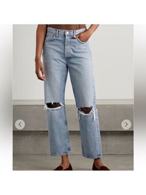 Agolde Light 90’s JEAN MID RISE LOOSE FIT IN ALTER  Ripped Jeans SIZE 23 fit 26